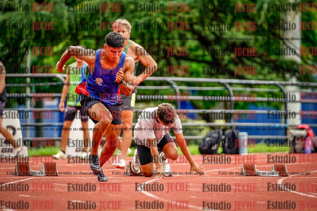 Fotos de los 100 m llanos de varones