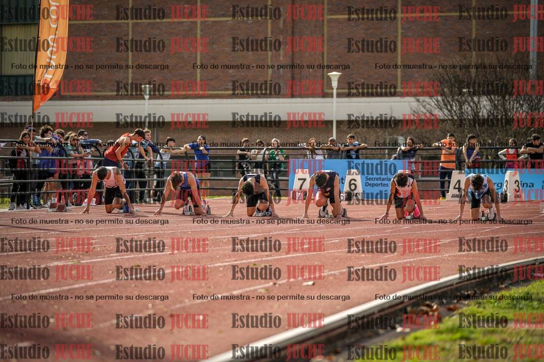 Fotos de los 100 m llanos de varones