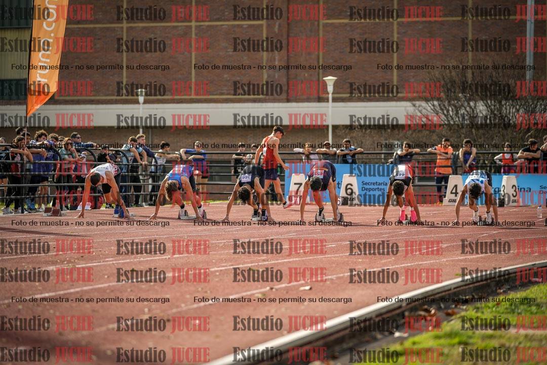 Fotos de los 100 m llanos de varones