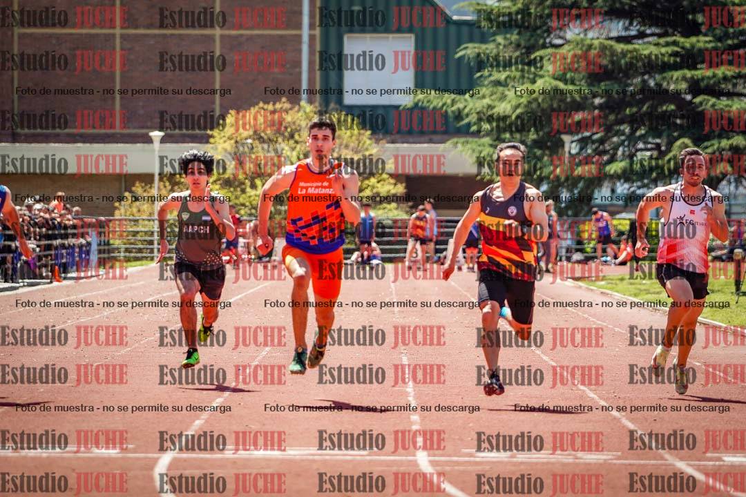Fotos de los 100 m llanos de varones