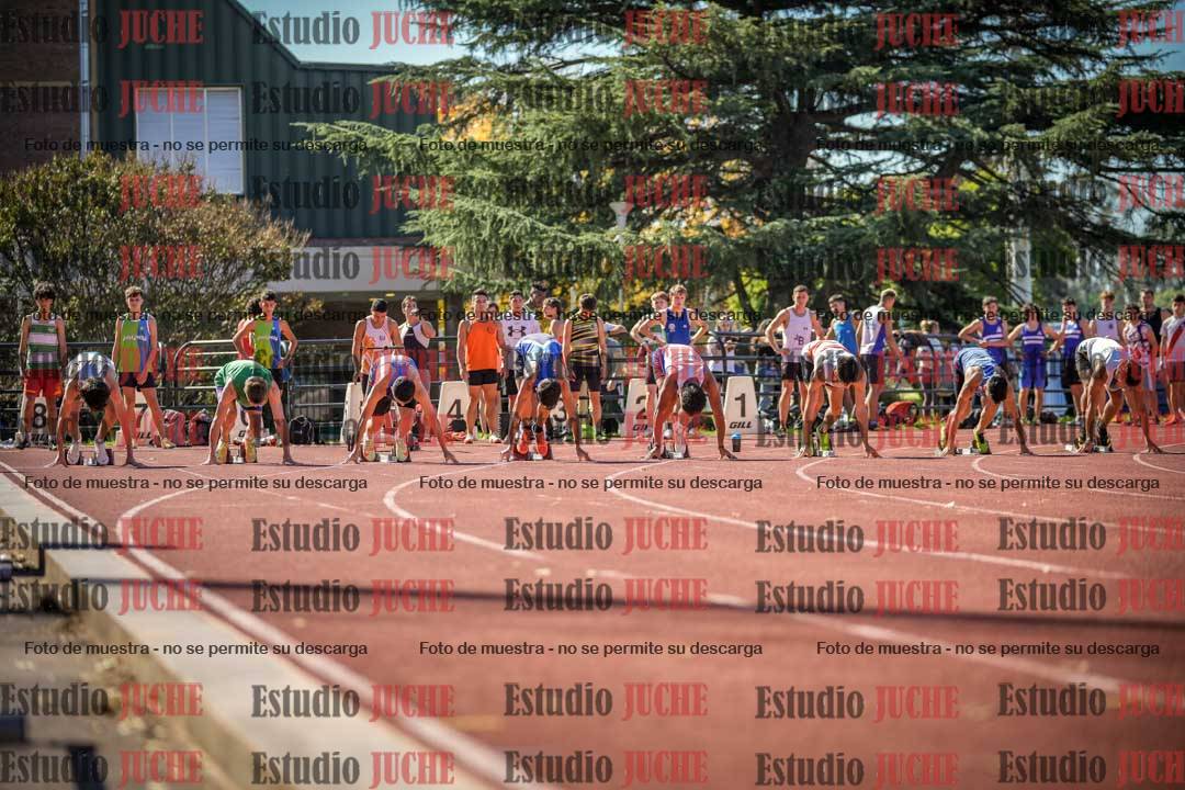Fotos de los 100 m llanos de varones