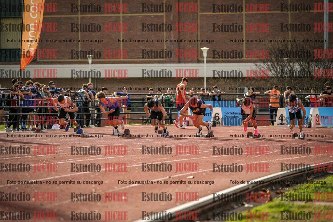 Fotos de los 100 m llanos de varones