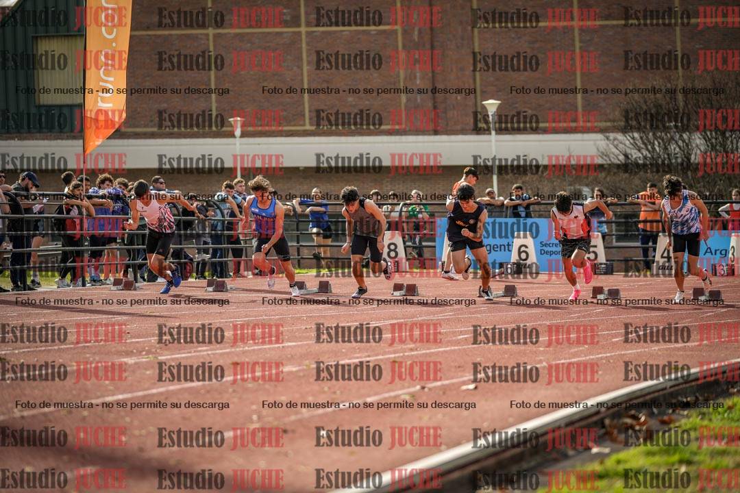 Fotos de los 100 m llanos de varones