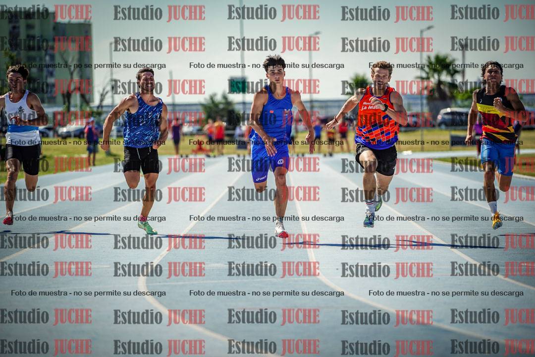 Fotos de los 100 m llanos de varones