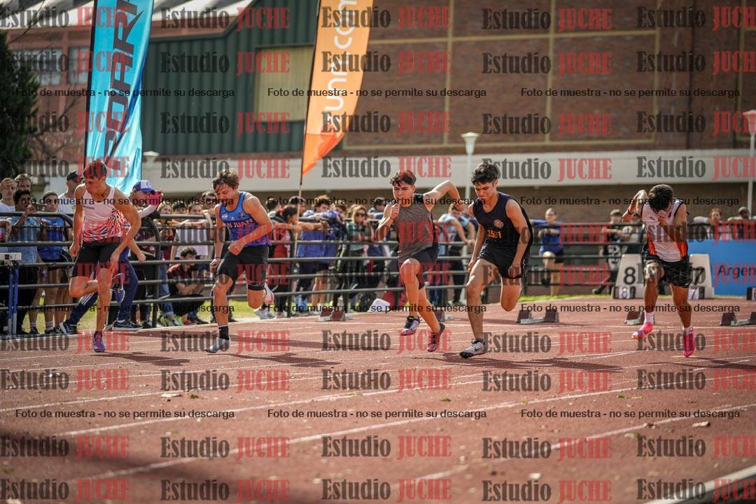 Fotos de los 100 m llanos de varones