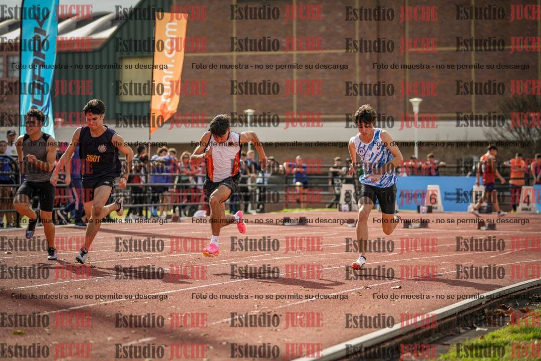 Fotos de los 100 m llanos de varones
