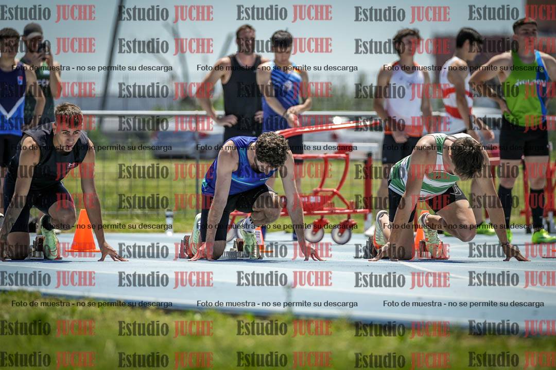 Fotos de los 100 m llanos de varones