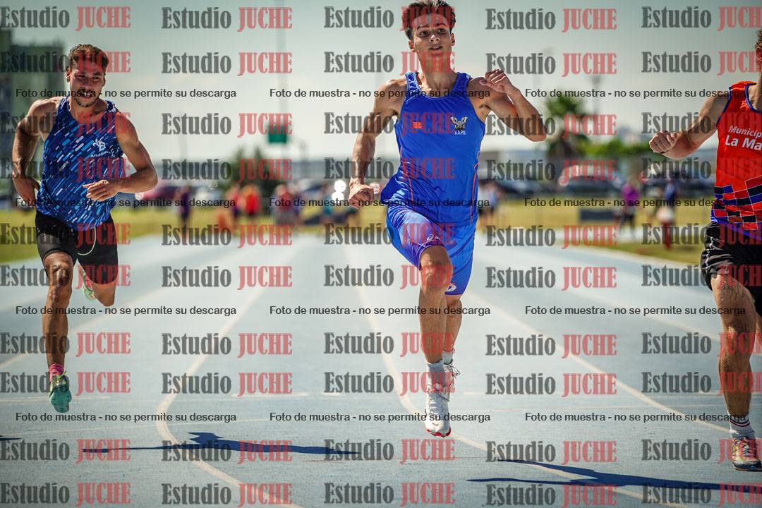 Fotos de los 100 m llanos de varones