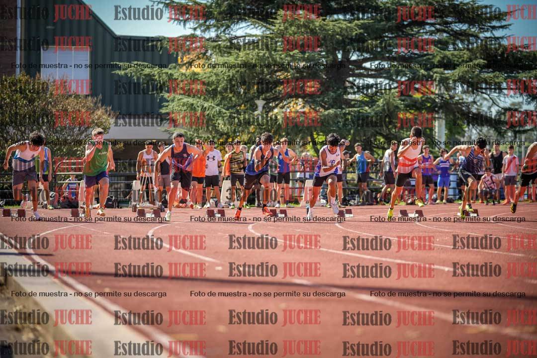 Fotos de los 100 m llanos de varones