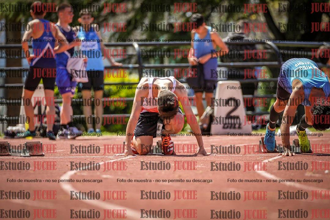 Fotos de los 100 m llanos de varones