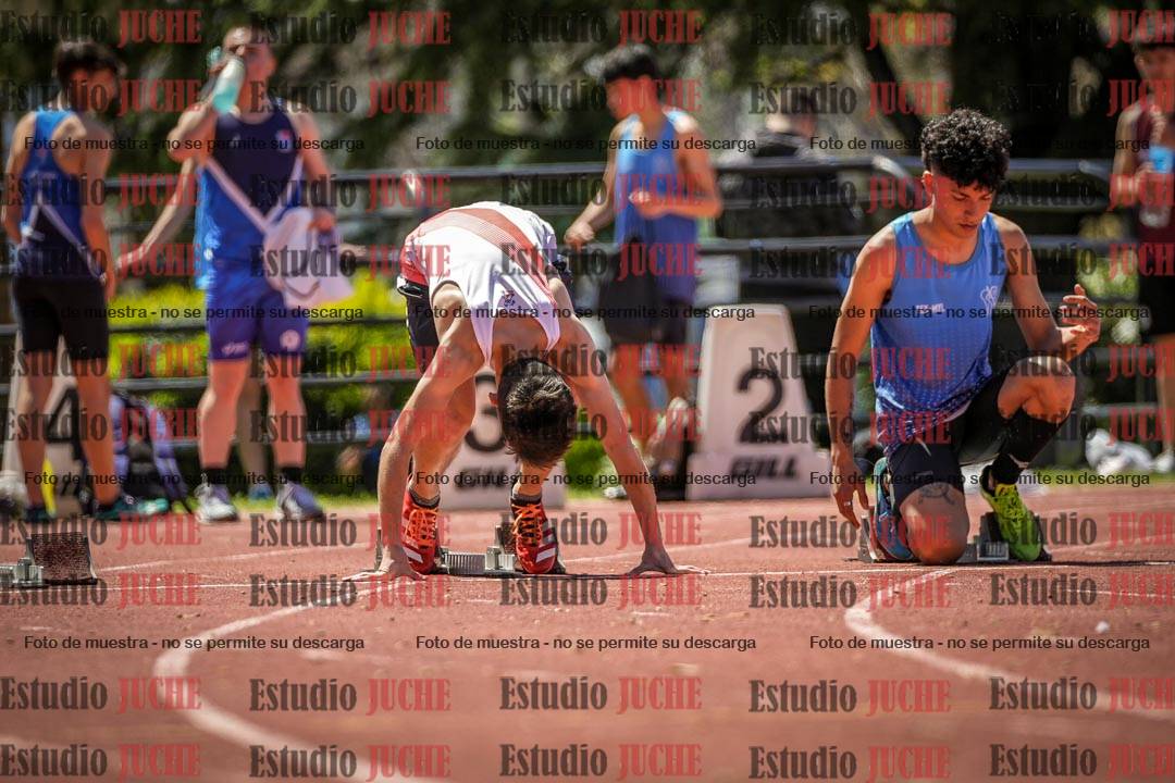 Fotos de los 100 m llanos de varones