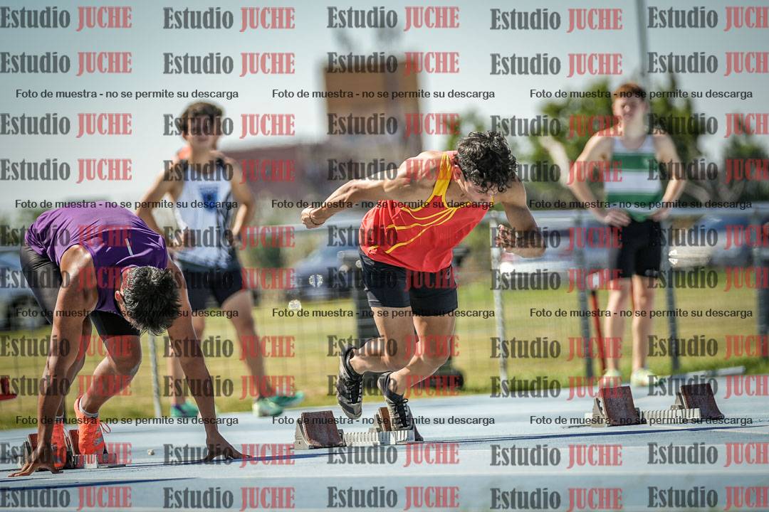 Fotos de los 100 m llanos de varones