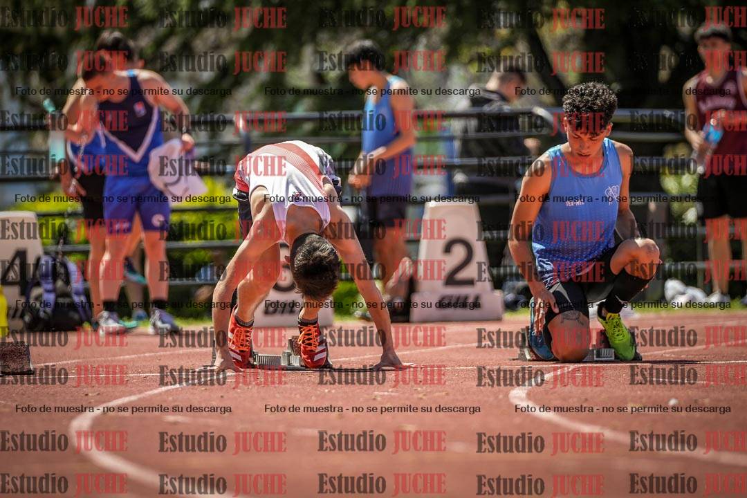 Fotos de los 100 m llanos de varones