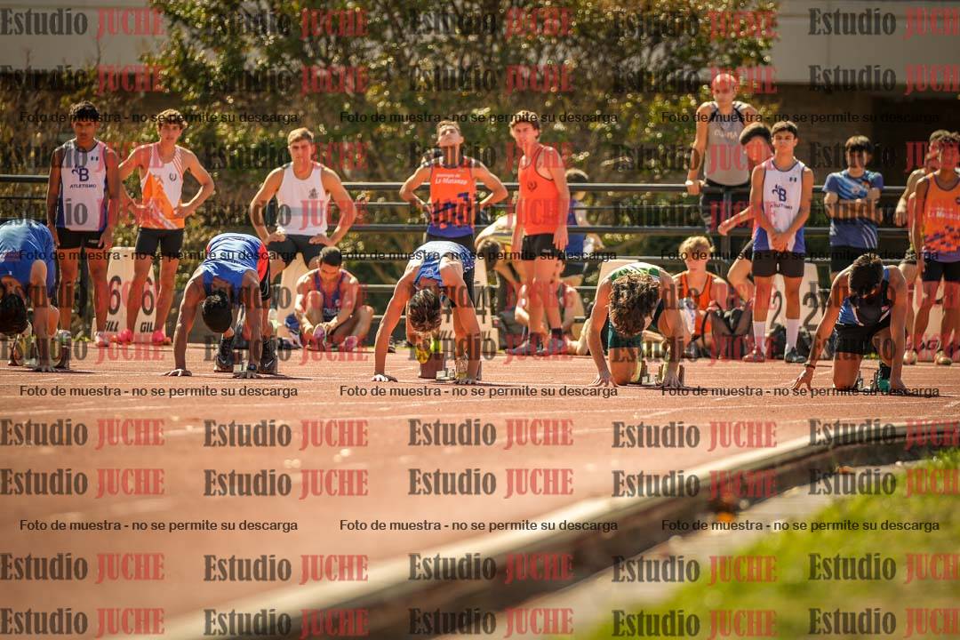 Fotos de los 100 m llanos de varones