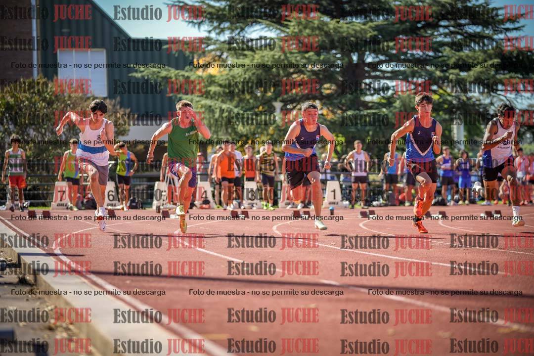 Fotos de los 100 m llanos de varones