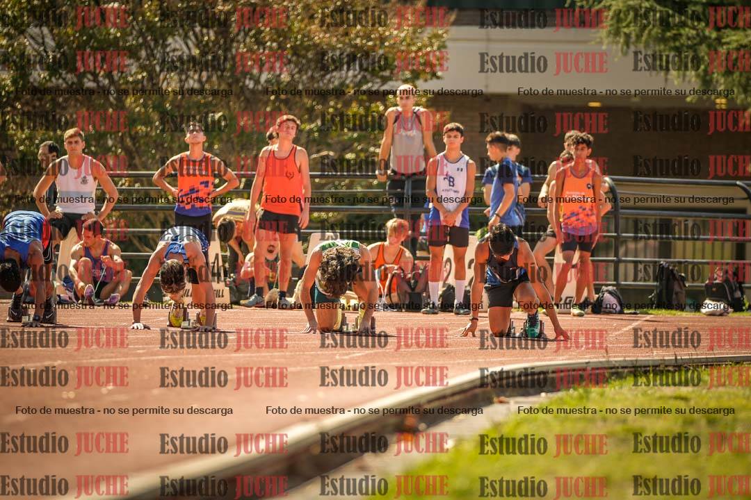 Fotos de los 100 m llanos de varones