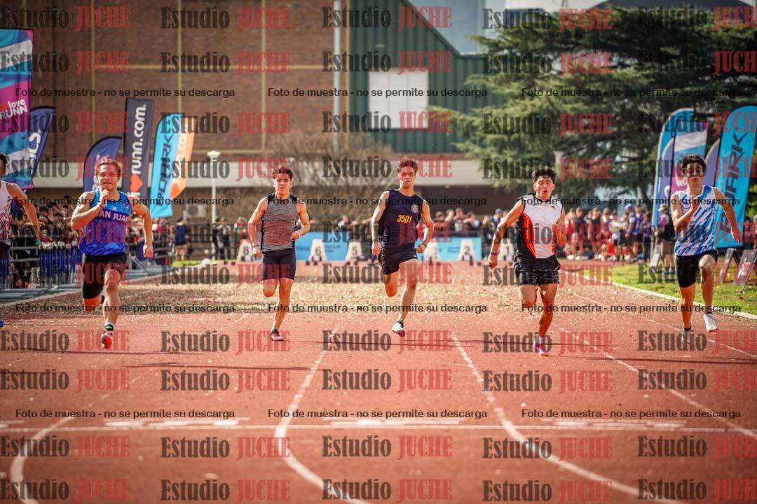 Fotos de los 100 m llanos de varones