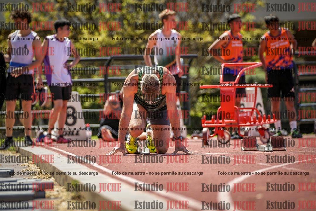 Fotos de los 100 m llanos de varones