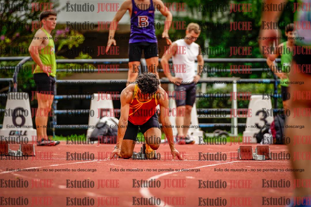 Fotos de los 100 m llanos de varones