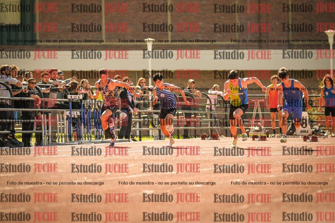 Fotos de los 100 m llanos de varones
