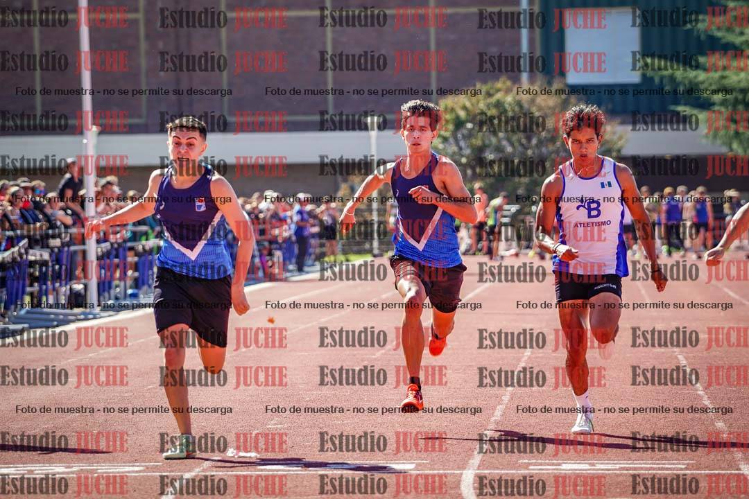 Fotos de los 100 m llanos de varones