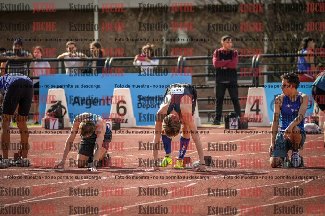 Fotos de los 100 m llanos de varones