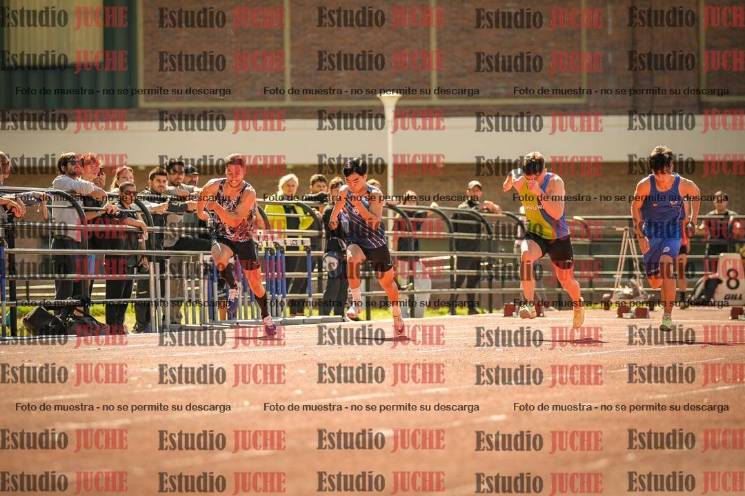 Fotos de los 100 m llanos de varones