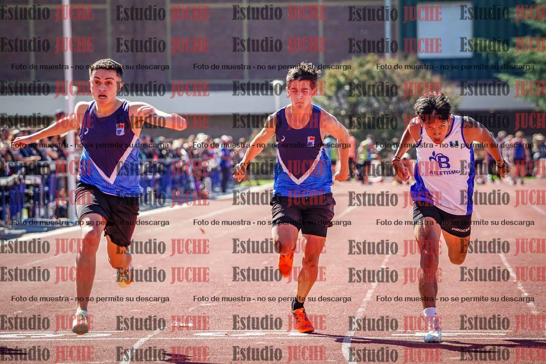 Fotos de los 100 m llanos de varones