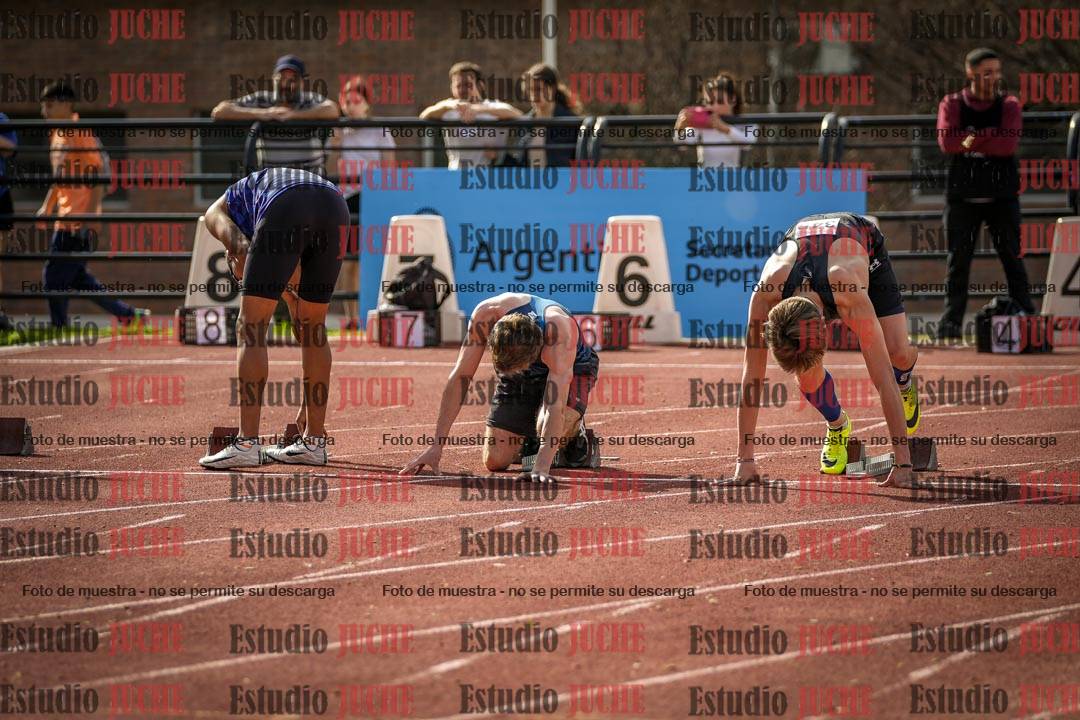 Fotos de los 100 m llanos de varones