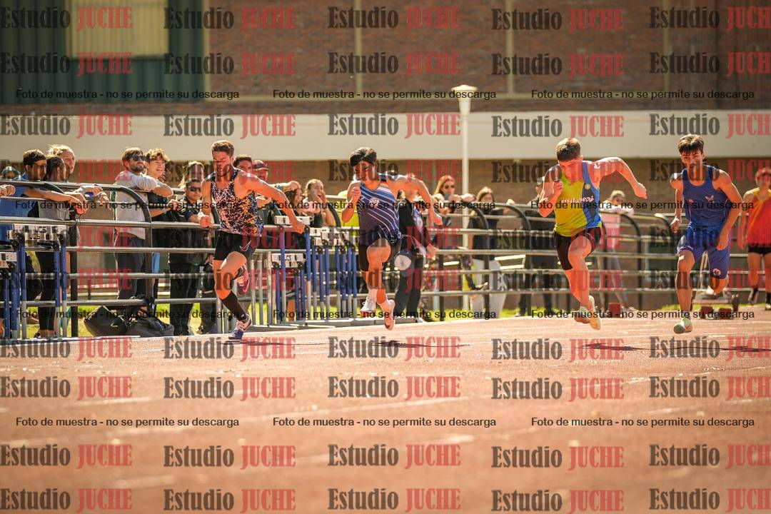 Fotos de los 100 m llanos de varones