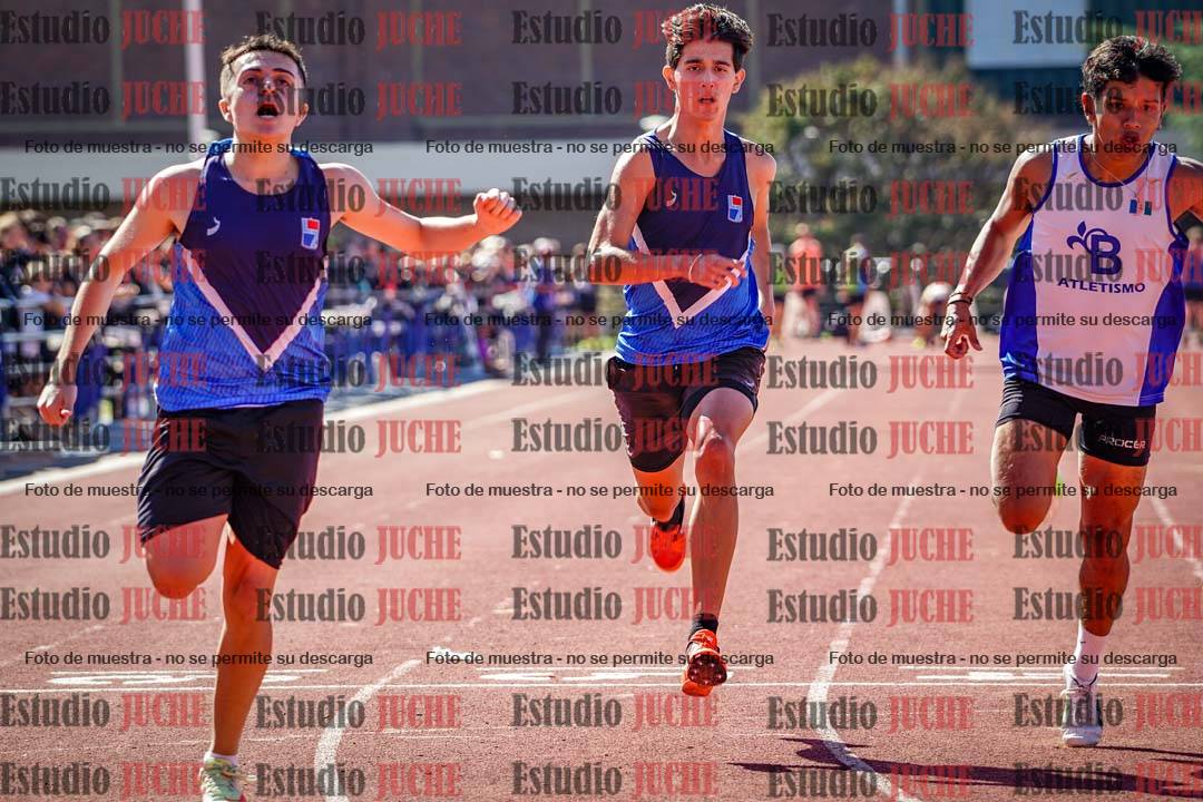 Fotos de los 100 m llanos de varones