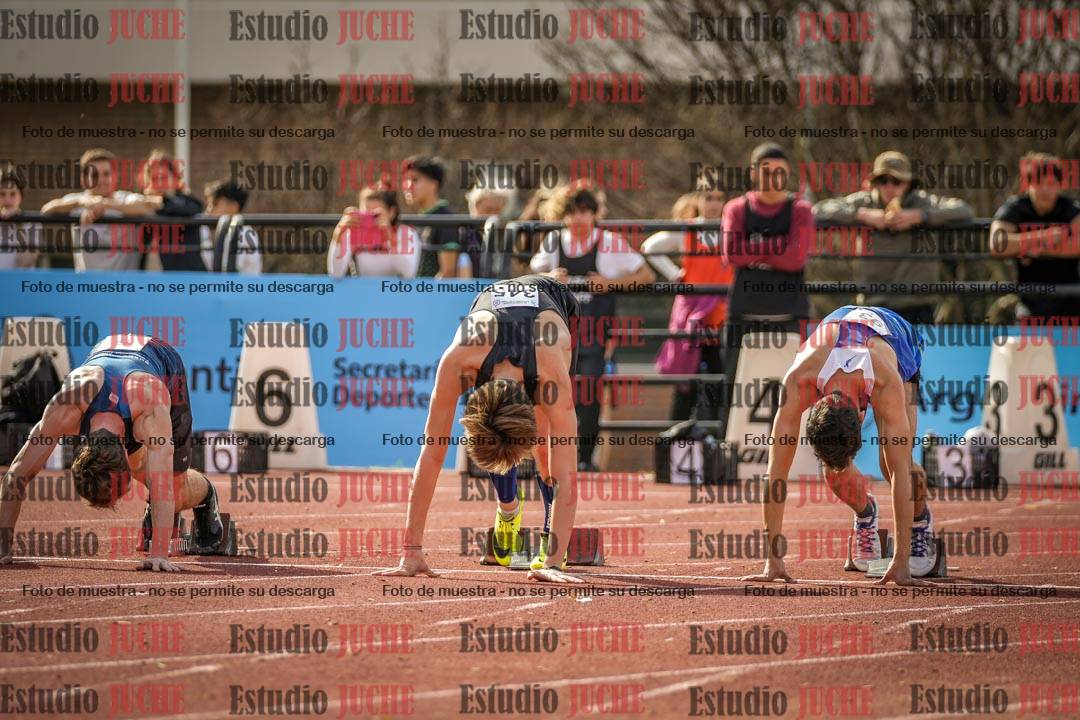 Fotos de los 100 m llanos de varones