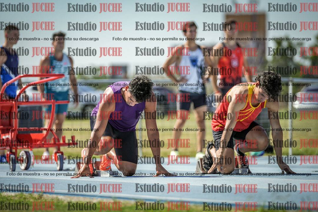 Fotos de los 100 m llanos de varones