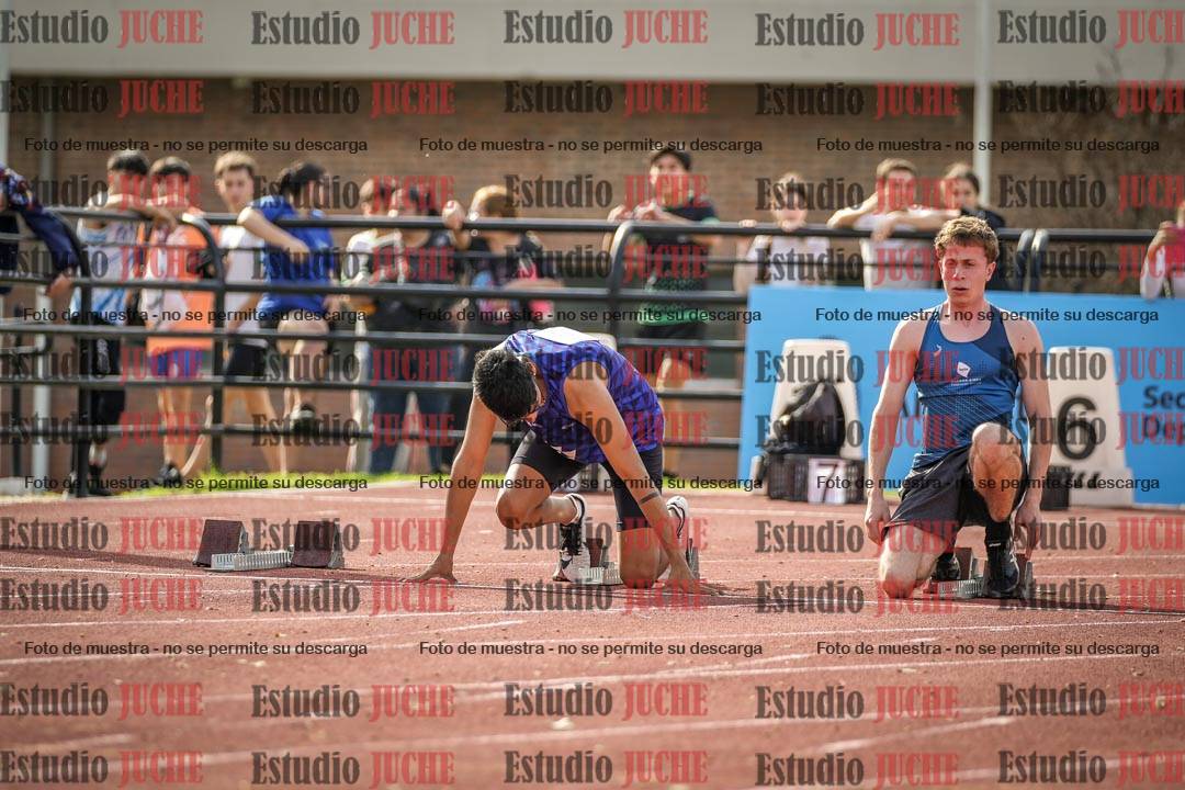 Fotos de los 100 m llanos de varones