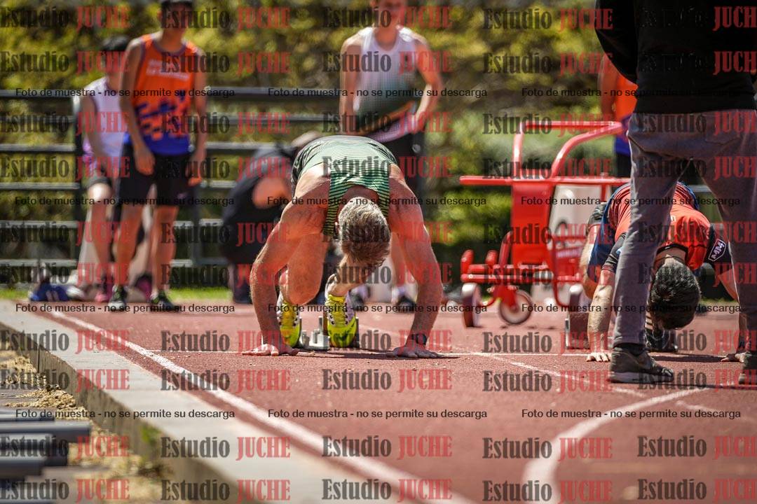 Fotos de los 100 m llanos de varones