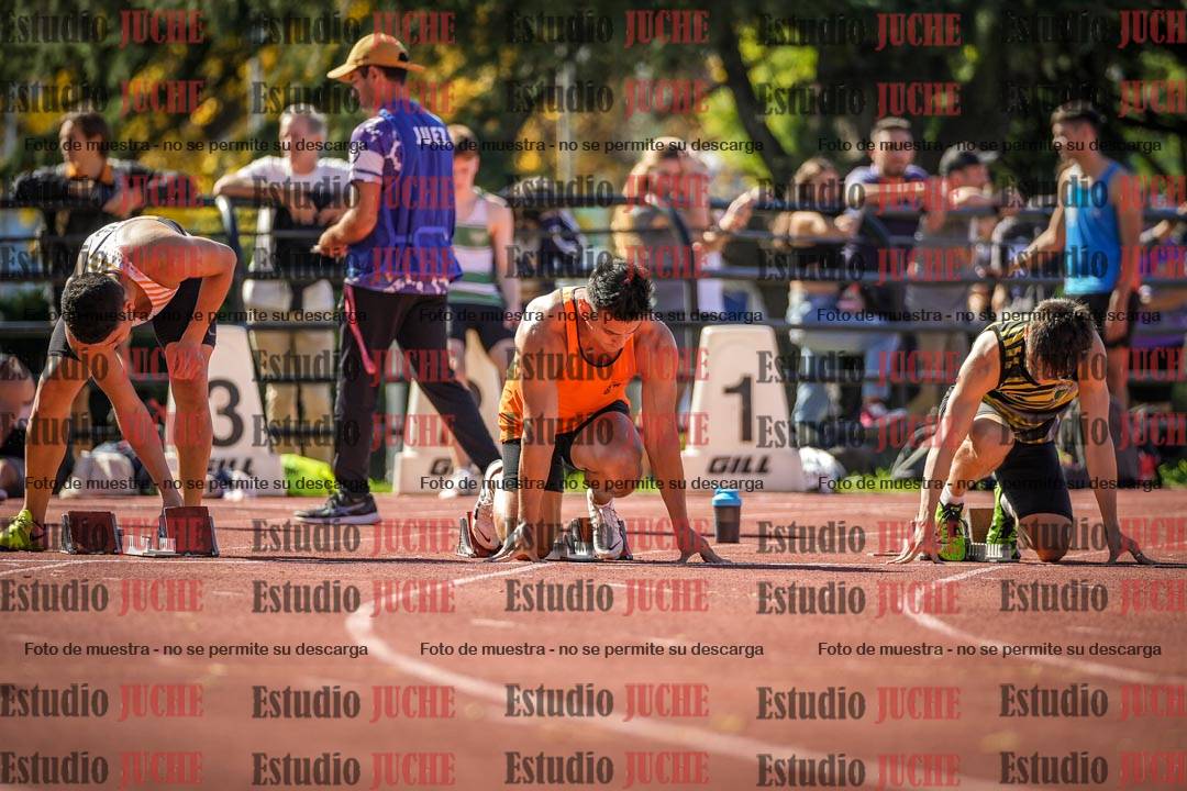 Fotos de los 100 m llanos de varones