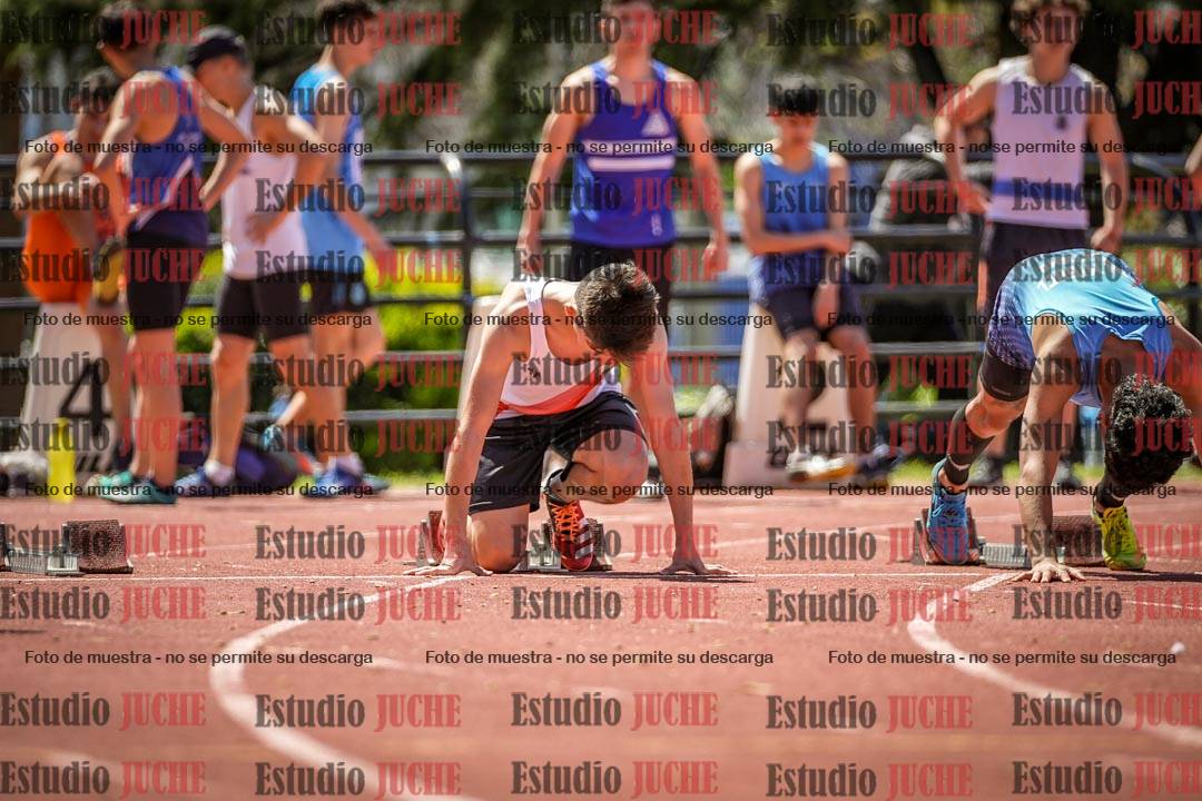 Fotos de los 100 m llanos de varones