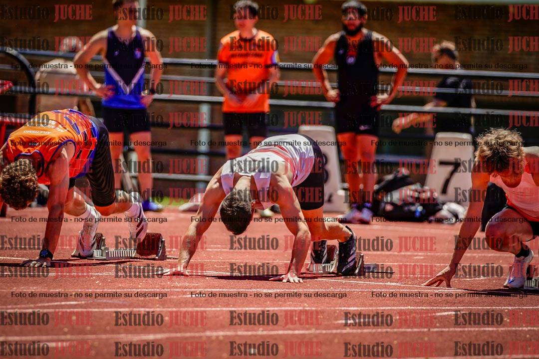 Fotos de los 100 m llanos de varones