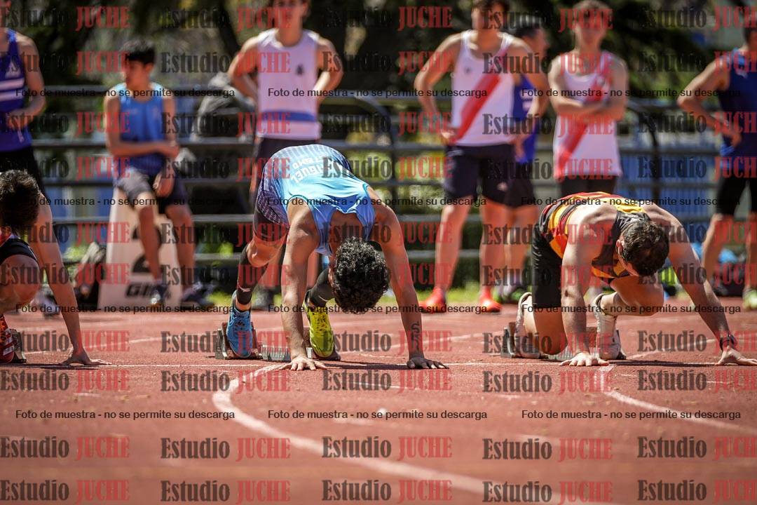 Fotos de los 100 m llanos de varones