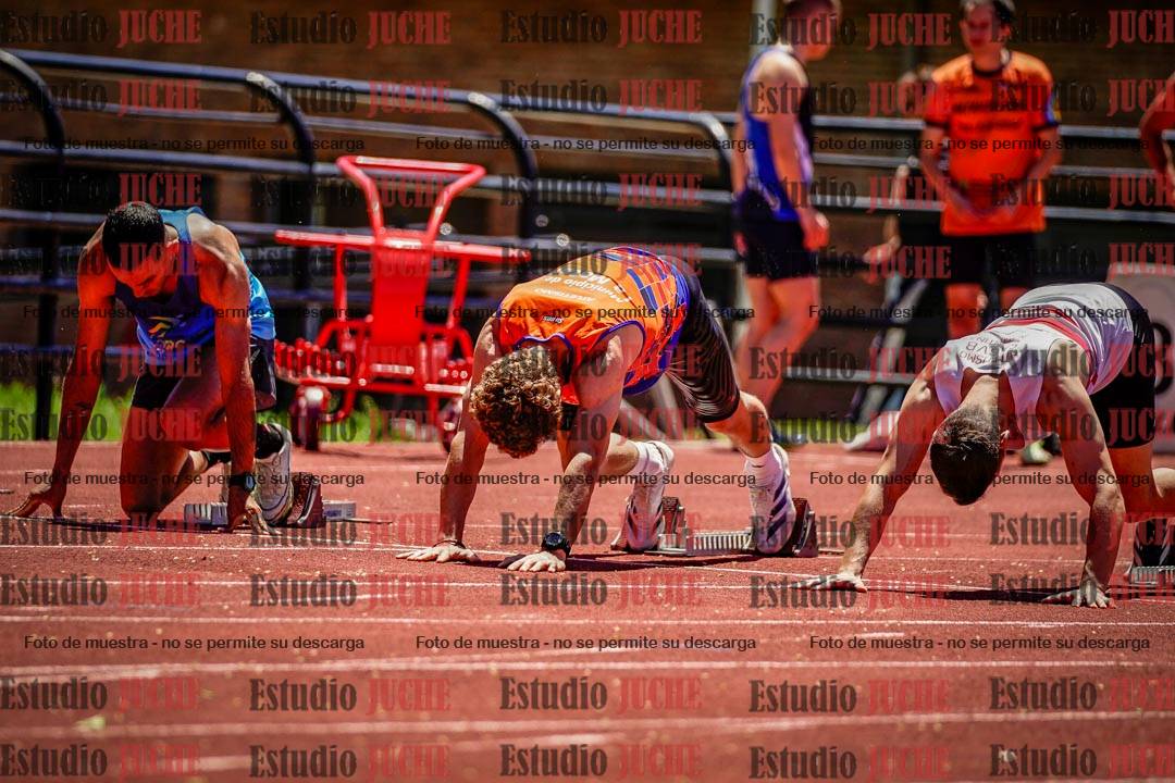 Fotos de los 100 m llanos de varones
