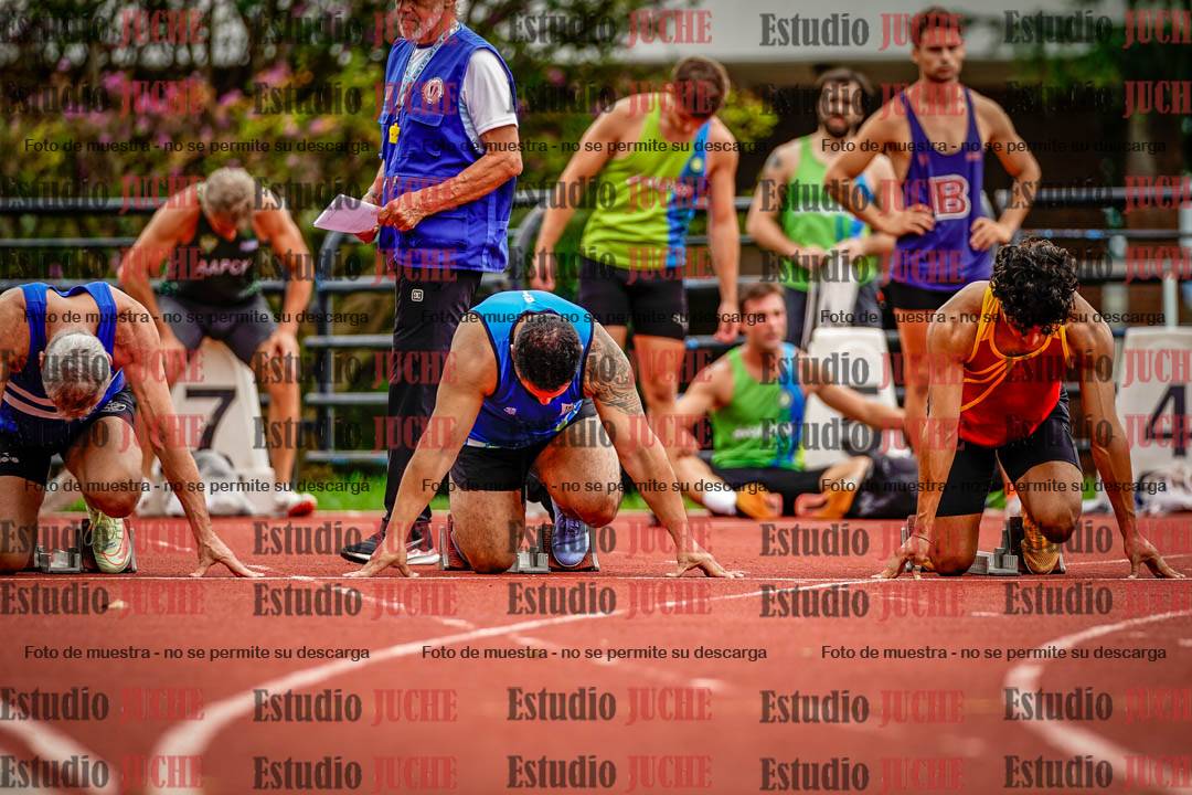Fotos de los 100 m llanos de varones