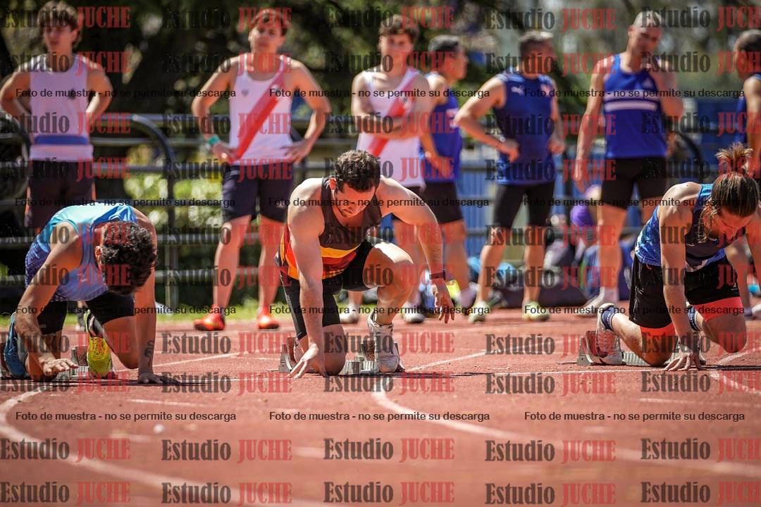 Fotos de los 100 m llanos de varones