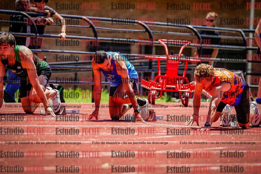 Fotos de los 100 m llanos de varones