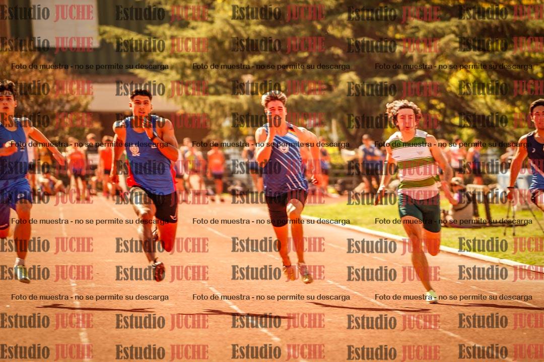 Fotos de los 100 m llanos de varones