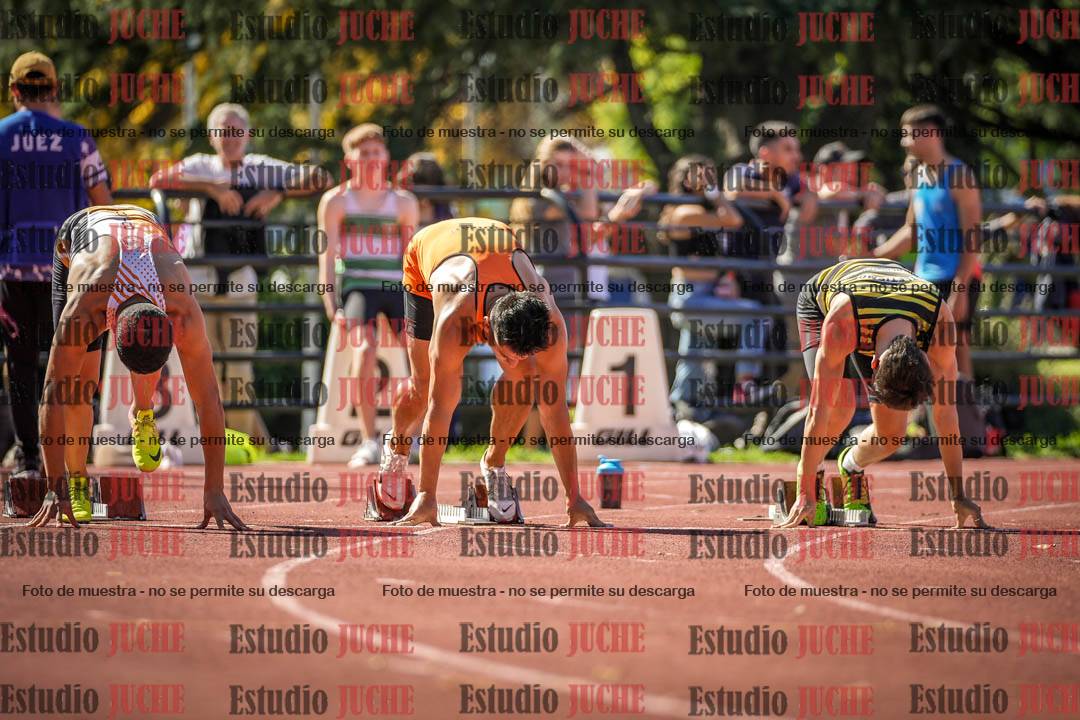 Fotos de los 100 m llanos de varones