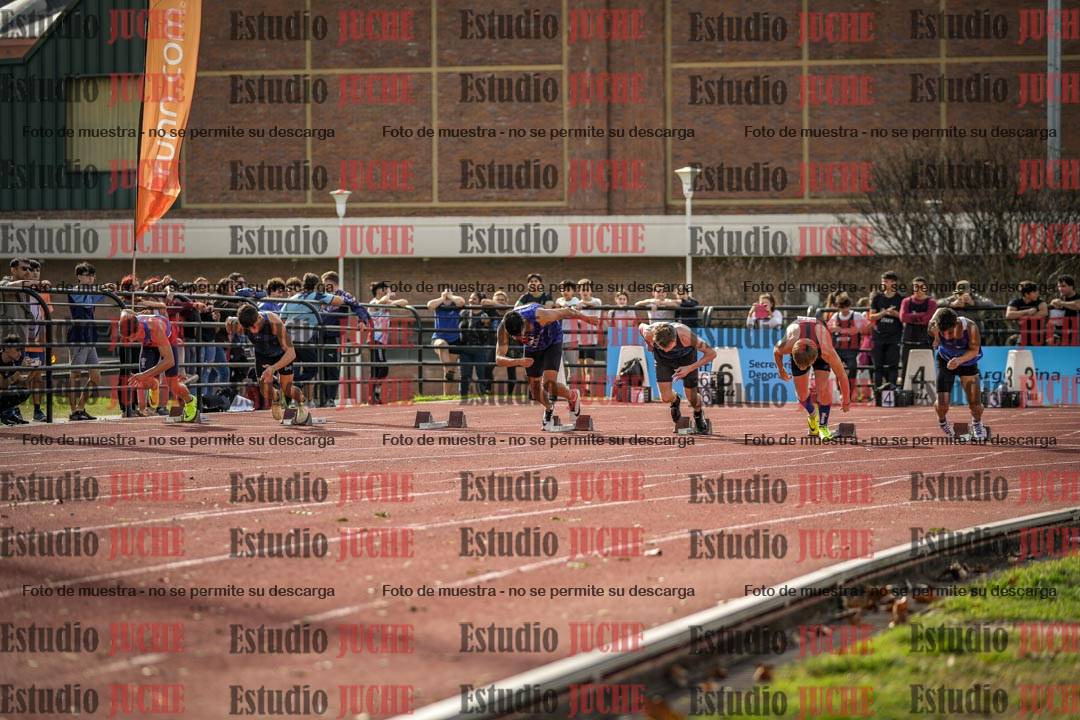 Fotos de los 100 m llanos de varones