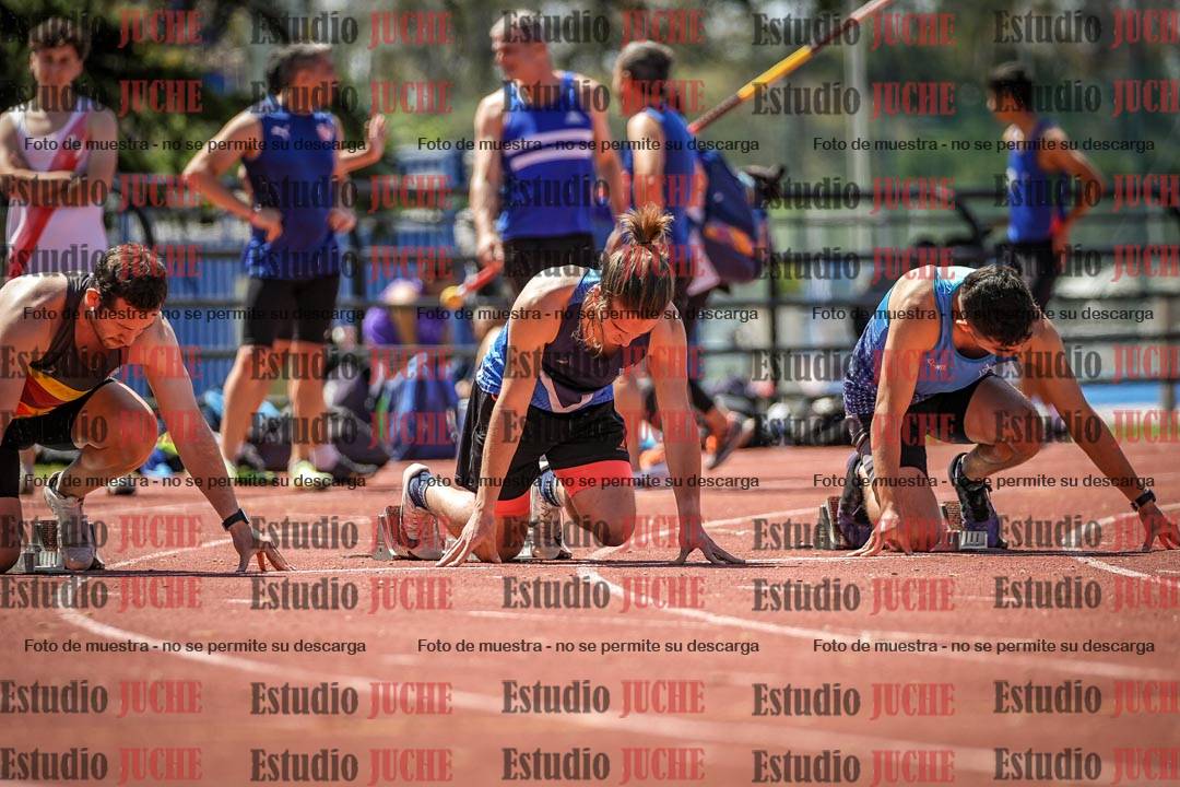 Fotos de los 100 m llanos de varones