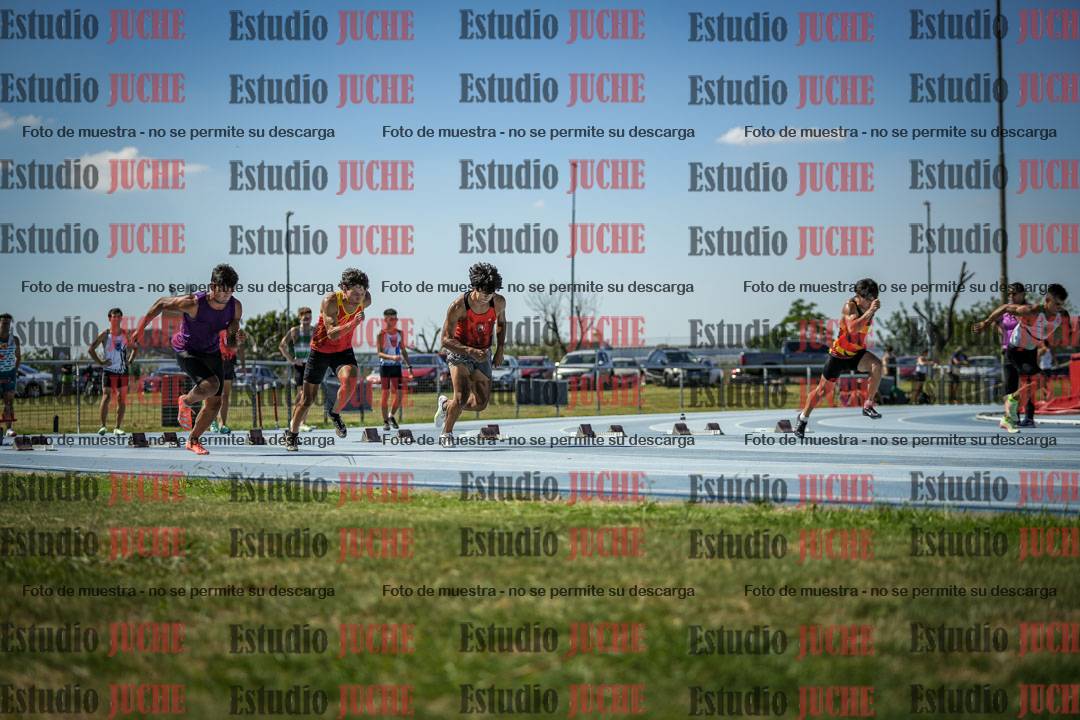 Fotos de los 100 m llanos de varones