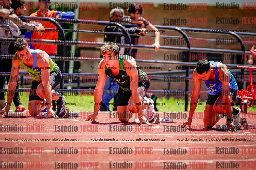Fotos de los 100 m llanos de varones