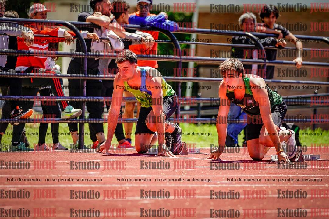 Fotos de los 100 m llanos de varones